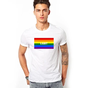 Lgbt Marškinėliai Vyrams Gėjų 2020 Naujas Rainbow T-shirt Harajuku Ullzang Juokinga Marškinėlius 90s Grafinis Meilė Yra Meilė Vyrų Viršūnės