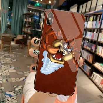 Looney Tunes Tasmanijos Velnias Taz Aukštos Kokybės Telefono dėklas Grūdintas Stiklas iPhone 11 Pro XR XS MAX 8 X 7 6S 6 Plus SE 2020 atveju