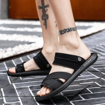 Luxe cuir prekės vyrams 39 s sandalai odiniai mens vasaros 2020 naujas paplūdimio romos atsitiktinis mados juoda sandale homme sandalias hombre