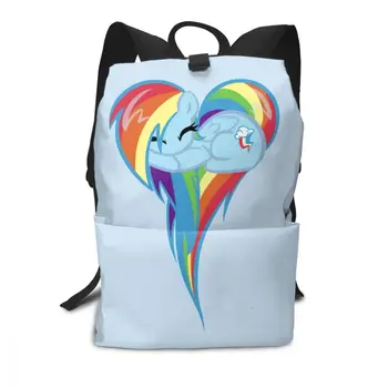 Mano Mažai Pony Kuprinė Širdyje, Rainbow Dash Kuprinės Kuprinę, Daugiafunkcinis Krepšys Aukštos kokybės Studentų Tendencija Krepšiai