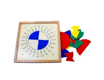 Mediniai Frakcija Ratą Valdybos Montessori Matematikos Medžiagų Ankstyvojo Ugdymo Priemonės Vaikams Mokytis Frakcija ir Kampas