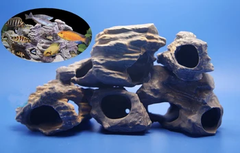 MF CIKLIDŲ AKMENS Keramikos Akvariumas Rock Cave dekoro Akvariumo Žuvų Bakas