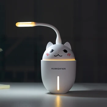 Mielas Animacinių filmų Katės Drėkintuvas 30ml/h, USB Difuzorius Trijų-in-one Išjungti Darbalaukio Oro Drėkintuvas Namų Automobilių Biuras