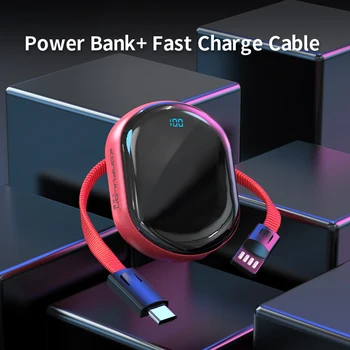 Mini Galios Banko LED Ekranas, Nešiojamas Įkroviklis PowerBank Mirro Paviršiaus Banko Power10000mah Slim Banko Iphone12 Xiaomi