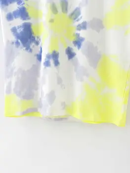 Moterų mados spalvų dažai, tapyba spausdinti Meno pečių trinkelėmis atsitiktinis marškinėliai moteriška pagrindinės o neck T shirt prabangus laisvalaikio viršūnes T677