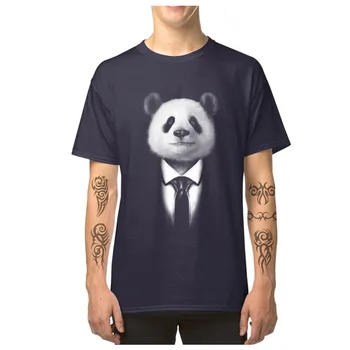 Mr. Panda Viršūnes Tees Anglija Stiliaus marškinėliai Vyrams Medvilnės Vasarą, O Rudenį-Kaklo Marškinėlius Paprasta Stiliaus Marškinėliai Slim Fit Camiseta