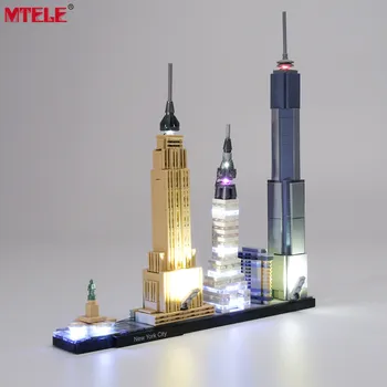 MTELE Prekės LED Light Up Kit Žaislas, Skirtas Architektūros niujorke Apšvietimas Nustatyti Compatile Su 21028