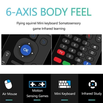 MX3 Skristi Oro Pelės Pažangaus Voice Nuotolinio Valdymo 2.4 G Belaidė Klaviatūra, skirta TV Box 