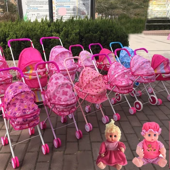 Naujas Kūdikis Vežimas Vežimėlį Trolley, vaikų kambario Baldai, Žaislai Barbie Lėlės Apsimesti Žaisti Švietimo Žaislai Vaikams Mergaitėms Dovanų