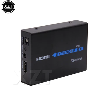 Naujausias HDMI Infraraudonųjų spindulių Siųstuvą (Imtuvą), IR su Box 1080P HDMI Extender 120m per TCP/IP Cat5e/6 Ethernet Kabelis Conveter