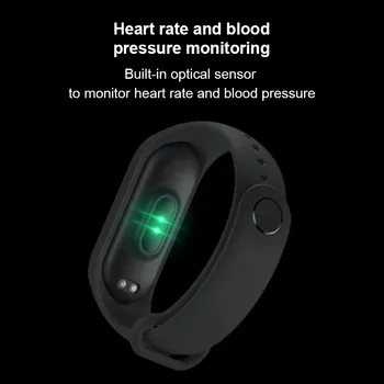 Naujausias M5 Smart Apyrankę Sveikatos 5 in 1 Širdies ritmo Smart Juosta Žiūrėti Laikrodis atsparus Vandeniui Fitness Tracker Kraujo Spaudimo Stebėjimo