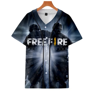 Nemokamai Gaisro 3D Atspausdintas Beisbolo T-marškinėliai Moterims/Vyrams Vasaros Trumpas Rankovės Mados Tshirts Populiarus Žaidimas Nemokamai Gaisro Baseball Tee Marškinėliai