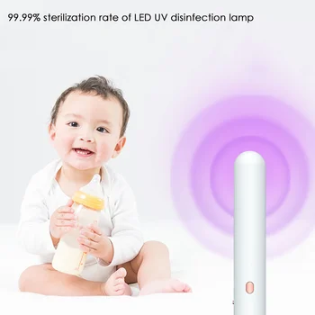 Nešiojamų UV dezinfekavimo priemonės Lazdelė Ultravioletinių Dezinfekavimo Lempa USB Įkrovimo Sterilizer uv-C Šviesos Namų Kelionės Baktericidinė Lempa