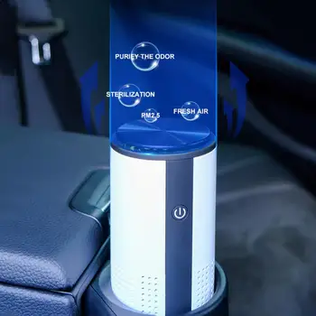NIUXILIFE Auto Automobilių oro valytuvas USB jungtį belaidžio neigiamų jonų be formaldehido, migla ir kvapas, automobilių deguonies baras