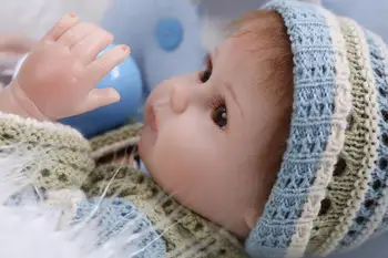 NPK Reborn Baby Doll 16 Colių Tikroviška Minkšto Silikono Atgimę Žaislai Mados Dovana Mergaitėms Naujagimiams, Žaislai