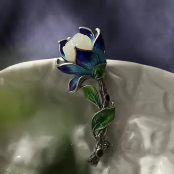 Originalus gaminys magnolia gėlių aukštos kokybės sagė Kinijos retro likvidavimo unikalus dizaineris amatų prekės papuošalai