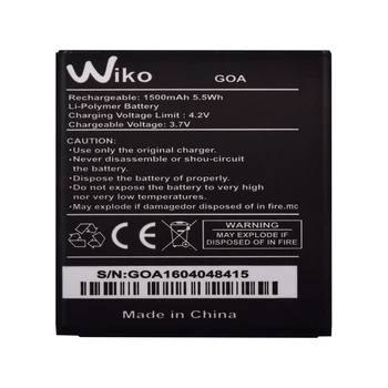 Originalus SIYAA Goa Baterija Wiko Goa Mobiliojo Telefono Baterija, Geros Kokybės, Didelės Talpos 1500mAh Pakeitimo Li-ion Bateria