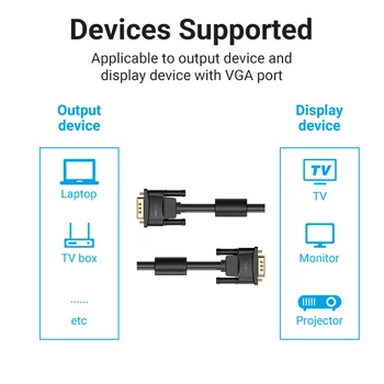 Paj VGA Kabelis, VGA Vyrų Vyrų Kabelis, 1080P 15 Pin 1M 5M 10M Pintas Ekranas Laido Monitorius, Projektorius, PC Kabelis, VGA