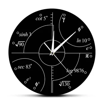 Papildomi Matematikos Iracionalus Skaičius Matematikos Apvalus Sieninis Laikrodis Mokslo Matematikos Sieniniai Laikrodžiai Asmenybės Sienos, Namų Dekoro