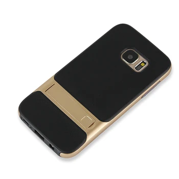 Paslėpti Laikiklis Telefono dėklas Samsung Galaxy S7 Minkštos TPU+PC Pledas Su Stovu Telefono Case Cover For Samsung Galaxy S7 Atrama