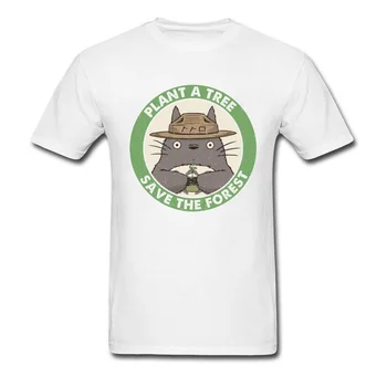 Pasodink Medį Išsaugoti Miško marškinėliai Vyrams Juodi Marškinėliai Kaimynas Totoro Viršūnes Anime Marškinėlius Spausdinti Drabužių Derliaus Tees