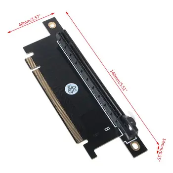 PCI Express 16X Stove PCIe vaizdo Korta PCI-E Stiprintuvas Kortelės 90 Laipsnių stačiu Kampu Stovo Adapteris 1U 2U Priimančiosios 4/6cm Plotis
