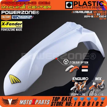 Powerzone MX Oranžinės spalvos Plastiko Priekinio Sparno juosta KTM 2013-15 SX SXF WIKI EXCF XCW ŠEŠIŲ DIENŲ-16 Dirt Bike Motocross Enduro