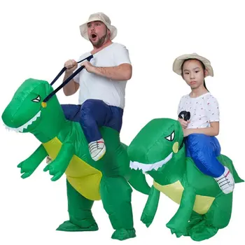 Pripučiami Dinozauro Kostiumo Rex Vaikų, Suaugusiųjų Festivalis Funnny Suknelė Cosplay Kostiumas Gyvūnų Formos Cosplay Kostiumas
