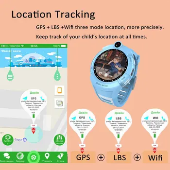 Q360 Vaikai Smart Žiūrėti vaizdo Kameros GPS WiFi Vietą Smartwatch Vaikai SOS Anti-Lost Stebėti Tracker Kūdikių Apyrankės Žiūrėti Vaikams Dovanos