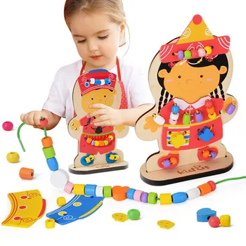 Rankų darbo Duobute Mediniai Mokymosi Švietimo Puošnios Lėlės Pearl Montessori Vaikų Švietimo Žaislai, Dovanos Vaikams