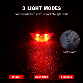 Reguliuojamas Dviračių Uodegos Šviesos, Saulės energija Varomas LED Dviračio Galiniai Žibintai Vandeniui Dviračių Saugos Perspėjimo Lemputė Dviračių Flash Lempos