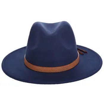 Rudens ir žiemos vyrų fedora skrybėlę klasikinio sombrero plaukuotas skarelė dirbtinė vilna bžūp skėtį nuo saulės berniukai aukštos kokybės skrybėlės kaulų