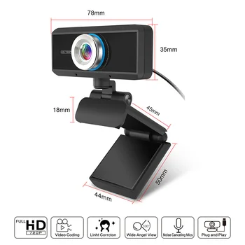 S90 720P Webcam, Plačiaekranis Vaizdo,Kompiuterio USB Web Kamera,HDWeb Kamera, Built-in HD Mikrofonas ,Vaizdo skambučiams CMOS Jutiklis