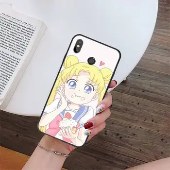 Sailor Moon Mielas Kawaii Usagi Tsukino Neo-Karalienė Telefoną Atveju Xiaomi Redmi 4X 5 6 S2 EITI 5 plius