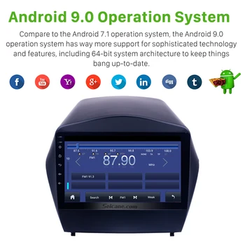 Seicane 2din Android 9.0 GPS Automobilio multimedijos Grotuvo Hyundai IX35 2009 2010 2011 2012 2013 palaikyti 