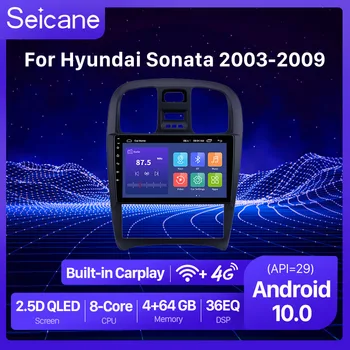 Seicane 9 colių Android 10.0 Automobilio Multimedijos grotuvas, 2din GPS Hyundai Sonata 2003 m. 2004 m. 2005 m. 2006-2009 m. paramos Carplay PSSS DVR