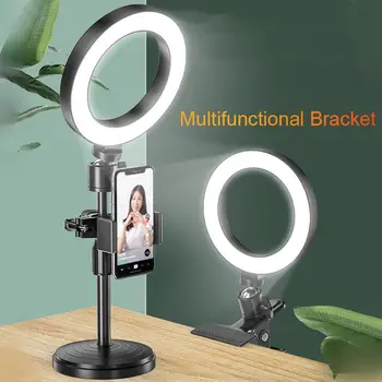 Selfie Žiedas lempos Fotografijos žiedas šviesos diodų (led) ratlankio ringlight su Laikikliu didelis trikojis stovas, skirtas 