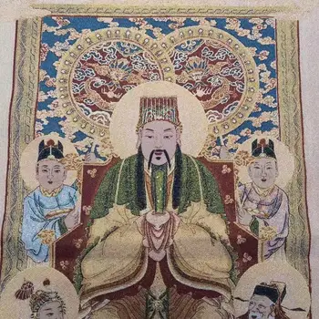 Siuvinėjimo Jade Imperatoriaus Ping ' an Fu Tangka