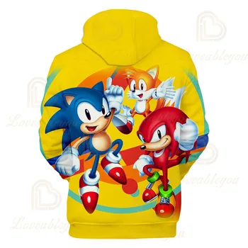 Sonic The Hedgehog 3D Hoodie Kailio Vaikams, Suaugusiems, Palaidinės 3D Hoodies Puloveriai Viršutiniai drabužiai Berniukams, Mergaitėms, Kostiumai Streetwear