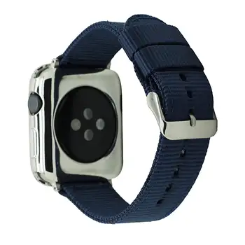 Spalvinga Sporto Nailono Žiūrėti Diržu, Apple Watch Band 42 44mm 38 40mm Drobės Audinys Diržas Apyrankė iWatch Serijos 5/4/3/2/1