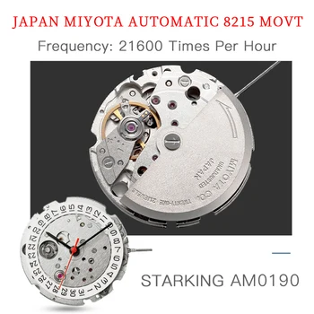 STARKING Mechaninis laikrodis Vyrams, Japonija 8215 Movt Nerūdijančio Plieno Automatinis savaiminis vėjo Laikrodis Safyras Verslo Vyrų Laikrodis AM0190