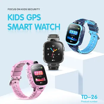 TD26 Vaikų Smart Žiūrėti SOS Žiūrėti Telefonas GPS Smartwatch Vaikams 2G tinklo režimu Foto Vandeniui IP67 Vaikams, Dovana, Skirta 