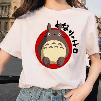 Totoro Dvasia Toli marškinėliai Hayao Miyazaki animacinį Studio Ghibli femme moterims Japonų Anime marškinėlius (t-shirt drabužius moterys Anime