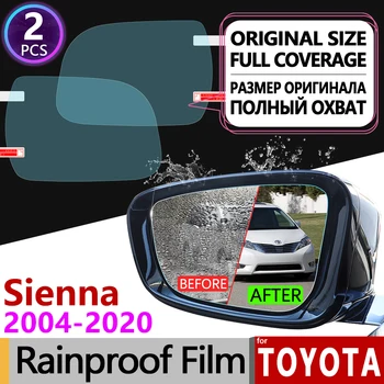 Toyota Sienna 20 30 2004 - 2019 XL20 XL30 Pilnas draudimas Anti Rūko Kino galinio vaizdo Veidrodis Rainproof Anti-Rūko Filmų Priedai 2018
