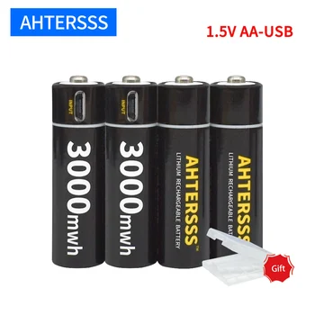 USB 1,5 V aa įkraunamos baterijos AA 2A li-ion baterija 3000mwh žaislų Nuotolinio valdymo žibintuvėlis ir t.t