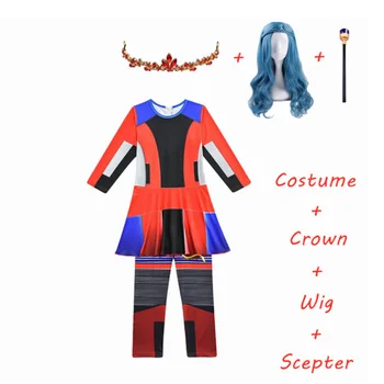 Vaikai Mal Palikuonys 3 Cosplay Kostiumų Mergaičių Halloween Kostiumai Vaikams, Moterims Nuslėpti Šalis Karalienė Audrey Evie Fantasia Kostiumas