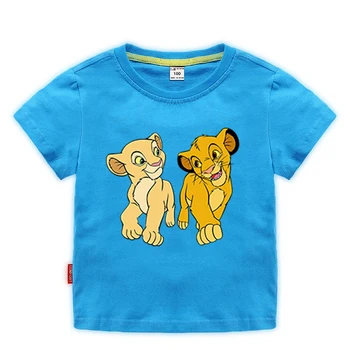Vasaros 2020 Vaikus, Drabužiai, marškinėliai Mielas Karalius Liūtas marškinėliai Tee Berniukams, Mergaitėms trumpomis Rankovėmis Marškinėliai Tee Viršūnes Bamblys