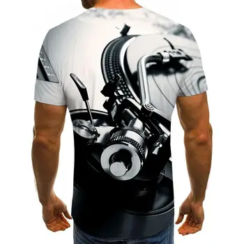 Vasaros 3D vyriški t-shirt Motociklo vidaus T-shirt Pankų Drabužių, Retro Drabužių Mechaninė Marškinėlius Viršūnes Tees Vyrų Juokinga 3d marškinėliai