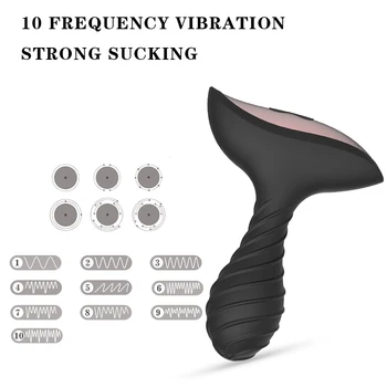 Vibruojančiu Prostatos Massager Vyrų Analinis Kaištis Vibratorius USB jungtį Belaidžio Nuotolinio valdymo Dildo, Vibratoriai 10 Užpakalis Išangę Silikono Sekso Žaislai