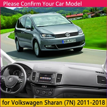 VW Volkswagen Sharan 7N SEAT Alhambra 2011~2018 MK2 neslystantis prietaisų Skydelio Kilimėlis Padengti Trinkelėmis skėtį nuo saulės Dashmat Priedai 2013